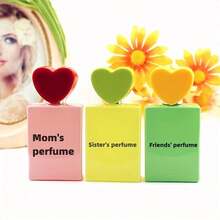 3 buc sticle de parfum personalizate, pătrate, de culoare bomboane, de 30 ml, cu pulverizator, reutilizabile, în formă de inimă, potrivite pentru cadouri unice personalizate de ziua de naștere, Ziua Îndrăgostiților, culoare aleatorie a sticlei