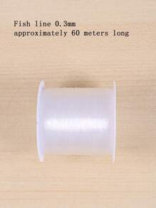 0,3 mm nicht-elastische Angelschnur (ca. 60m) - DIY Perlenherstellung Material, Schmuckdesign Faden, transparente Polyamid Nylon Kristall Angelschnur