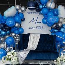 25/35/50pcs Blue & Silver Balloon Set, 10-Inch Navy Blue And Silver Balloons With Assorted Confetti, Suitable For Wedding, Birthday, Anniversary, Graduation Party - Multipurpose Indoor Celebration Decorations, Birthday Balloons - Multicolor - View 3