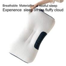 Soft Knit Massaging Neck Pillow - Adjustable Ergonomic Orthopedic Support, High Quality Polyester Fiber Fill, Removable Zippered Cover, Machine Washable, Ideal For Comfortable Sleep And Body Relaxation, Perfect Gift For Mother"S Day And Father"S Day, Ergonomic Neck Pillow | Adjustable Neck Pillow | Zippered Cover