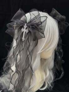 Two Cute Ponytail Hair Clips In Blue Tassel Style; Daily Outfits, Lolita Accessories,Halloween - Multicolor - View 8