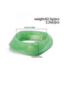 1 Stück Vintage übertriebener Mode Punk Stil acryl Harz asymmetrische Manschette Armband, minimalistischer dicker Schmuck, geeignet für den täglichen Arbeitsweg von Frauen, Treffen mit Freunden, romantischen Urlaub, Straßenfotografie, Modenschau für Frauen (das Farbmuster am Armband ist zufällig, dem tatsächlichen Artikel unterworfen)