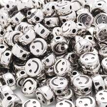 Yiwu Qiyou Accessories Co., LTD 100颗7毫米（0.27英寸）亚克力金色和银色笑脸珠子，DIY珠宝手链配件 - 7mm smiling face beads - 查看 5