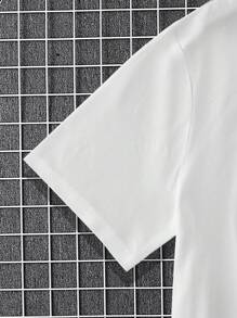 Camiseta personalizada de hombre, camiseta casual y holgada para primavera y verano, vacaciones y exteriores con impresión personalizada, cuello redondo, manga corta, color blanco, regalo para vacaciones, Día de San Valentín, cumpleaños, aniversario, camiseta casual personalizada de manga corta para primavera y verano
