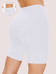 2件套无缝中腰女士休闲裤，女士三角裤，防摩擦短裤，内衣，骑行短裤 - 彩色 - 查看 8