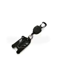 1pc Retractable Heavy-Duty Badge Reel ID Badge Holder, Vertical ID Holder With Clip Keychain, Creative Outdoor Carabiner Steel Wire Badge Clip School Supplies,Back To School