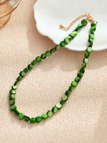 1/2/3/6/9pcs Multi-Color Natural Shell Asymmetrical Stone Sea Star Necklace Bracelet Set, Suitable For Women Spring/Summer Daily, Beach, Holiday & Casual Wear