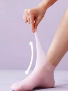 1pc Silicone Beach Socks Foot Sleeve, Full Foot Crack Prevention Socks For Men & Women, Reusable Aloe Vera Socks, Overnight SPA Socks, Anti-Slip Gel High Heel Socks, Home Foot Care (Need To Order 2 Sets) - Multicolor - View 4