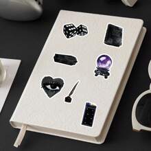50pcs Dark Retro Medieval Gothic Witch Aesthetic Decorative Stickers For Storage Boxes, Mirror, Fridge Wall Decor Wall Sticker Room Decor Wall Stickers Halloween Halloween Decor Home Decor Fall Decor