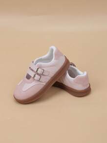 女童双扣休闲鞋，夏季新款儿童时尚百搭运动鞋 - 粉色 - 查看 6