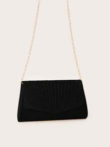 REMANLAND Elegant And Lightweight Pleated Fashion Clutch, A Glamorous And Charming Party/Evening Bag, Perfect For Party Girls, Brides, And Ladies. Features Hidden Card Slots And Compartments, Can Be Used As A Shoulder Bag Or Crossbody. Comes With A Detachable Metal Chain, Ideal For Balls, Banquets, Parties, And Makes A Great Gift For Your Loved One. , Valentine's Day