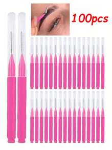 100/50/20/5pcs Mini Disposable Eyebrow Brushes, Flexible Miniature Mascara Wands Makeup Tools For Eyebrow Filling, Lifting, Tinting, Lash Extension