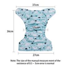1pc Printed Polar Bear Pattern Reusable Cloth Diaper, Soft Thermal Lined, Breathable Baby Training Pants