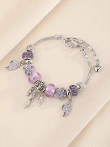 1 chiếc vòng tay hạt Dreamcatcher đính đá trang trí cho phụ nữ, trang sức thanh lịch - Nhiều màu - Xem 4