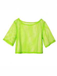 Áo lưới neon phong cách thập niên 1980 dành cho nữ - Thoáng khí và có thể giặt bằng máy, thích hợp cho các dịp tiệc tùng và thường ngày, đạo cụ hóa trang, quần áo và phụ kiện hóa trang, bộ đạo cụ trang phục, đạo cụ quần áo khác và làm quà tặng Halloween - Nhiều màu - Xem 6