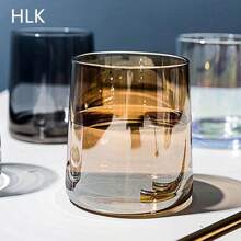1pc Colorful Minimalist Glass Cup Set, Household Wash Basin Ins Style Drinking Cup,Beverage/Whiskey Glasses For Summer