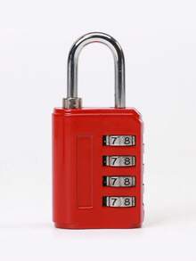 4-Digit Combination Storage Locker Lock, Black & Silver - Resettable Code Padlock Suitable For School Lockers, Gym, Cabinets, Toolboxes, Luggage Travel Essentials Travel Accessories Vacation Summer Holiday Back To School Mini Travel Products