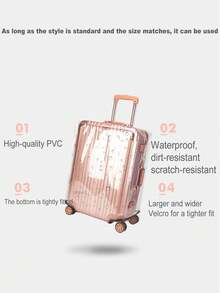 20/24/28英寸中性透明行李箱罩配一次性透明轮子保护罩，防尘轮子收纳，多功能用途 - 轮子罩膜，行李箱罩，行李箱罩保护袋，防水，防污，耐磨，坚固的旅行装备，透明设计，非常适合旅行爱好者的行李保护和存放