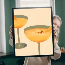 1pc/3PCS Colorful Canvas Painting Of Cocktail Drinks, Good Posters And Prints, Wall Art Patterns Suitable For Living Room Home Decoration Gifts, Bedroom Decorative Paintings, Unframed Paintings, Framed Paintings, Minimalist Art, Fresh And Simple Art.