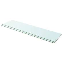 Glass Panel Set Of 2 Clear Toughened Glass 39.4 X 9.8 In-7321 - Multicolor - View 1
