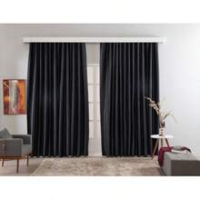 Swiss Curtain Rail BLACKOUT Fabric 6.00X2.80 - Black - View 1