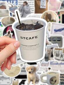 57 miếng dán dễ thương phong cách Hàn Quốc cho nhật ký, sổ tay, ốp điện thoại, đàn guitar, ván trượt, tủ lạnh, trang trí - Nhiều màu - Xem 4