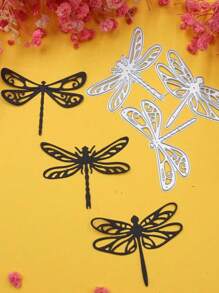 1 Pack Of Three Dragonfly Style Graphic Cutting Knife Molds, Carbon Steel Etching Knife Molds, Embossed Knife Molds, DIY Hand-Embossed Knife Molds