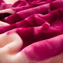 1pc Red Bean Paste & Rose Pattern Double Layer Blanket, Vintage Floral Throw - View 8