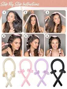 10 pièces Ensemble d'outils de coiffure pour le sommeil, 1 pièce Taie d'oreiller en soie pour cheveux et peau Ensemble Reine, Ensemble de boucles sans chaleur en soie, Fer à friser de nuit, 1 pièce Masque pour les yeux doux pour le sommeil, 1 pièce Bonnet de nuit en soie pour le sommeil, Ensemble d'articles essentiels pour le sommeil, Retour à l'école, Accessoires de voyage et de vacances, Accessoires pour cheveux pour femmes