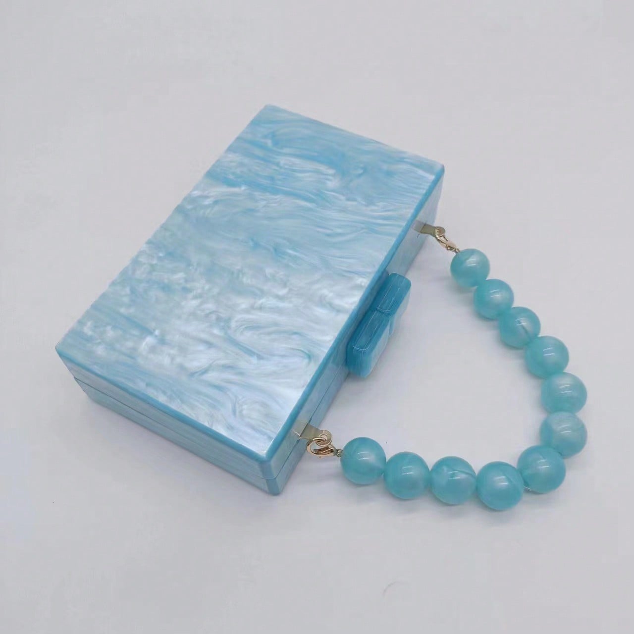 Bolso de noche de acrílico con nácar de comercio exterior para dama, moderno y generoso, con cuentas, tipo pulsera, para vestido de novia