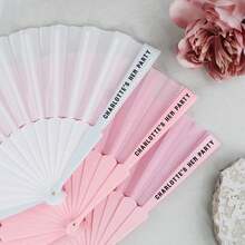 Customizable Single Party Fan, Suitable For Singles Party, Summer Singles Party, Bachelorette Party, Bride's Name Party, Hen Party Favors, Personalized Gift, Girls Night Out - Pink - View 3