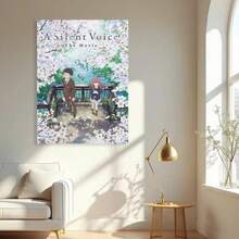 Framed 1pc A Silent Voice Anime Movie Poster, High-Quality Canvas Print, Artistic Wall Decor For Living Room And Bedroom - Framed - View 2