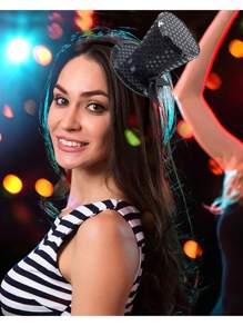 Mini Top Hat Headband Sequins Tea Party Headpiece Fascinator 1920s Gatsby Party Costume Accessory For Women Lady Gril ,Hair Accessories, Tiny Hats, Derby Hat , Mini Cap, School Stuff, Gifts, Wedding