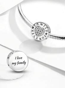 1 PC 925 Sterling Silver Twisted Heart Pendant Charm Pendant Ball Suitable For Bracelets DIY Women's Jewelry Valentines
