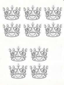 1 pièce Accessoire de cheveux Serre-tête de princesse élégant, Couronne pour femme pour danse européenne et américaine, Fête d'anniversaire, Mariage adulte, Séance photo, Couronne de mariée en alliage avec strass, Décoration d'activité, Accessoire de cosplay - Multicolore - Voir 13