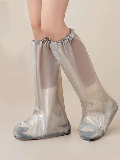 Disposable Rain Shoe Covers, Waterproof, Non-Slip, Thick And Wear-Resistant Foot Covers For Rainy Days, Adult High-Tube Rain Shoe Covers, Very Suitable For Daily Commuting, Outdoor Travel,