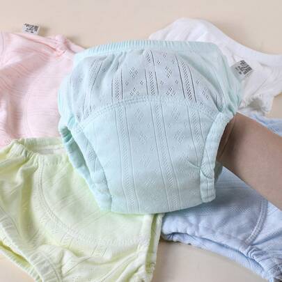 3-delige set oefenbroekjes voor pasgeborenen, ademend en comfortabel voor de zomer, zacht en absorberend, herbruikbaar en wasbaar ondergoed voor zindelijkheidstraining, lekvrij, geschikt voor babyjongens en -meisjes