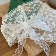 Women Bandana [Boho Chic Headscarf] Vintage White French Lace Floral Headscarf For Women | Machine Washable, Boho Chic Style, Everyday Hair Accessory, Vacation