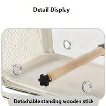 1pc Parrot Carrier Backpack, Breathable Transparent Carrying Cage For Bird, Lizard, Hamster, Pet Supplies