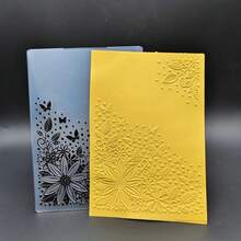 A6 Plastic Embossed File Folder, Floral & Butterfly Design With 3D Texture, Butterfly Theme Mold Decor, Office Supplies Accessory, Durable Plastic Handcraft Tool