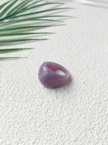 1pc Retro Minimalist Resin Ring, Fashion & High-Quality, Suitable For Daily Wear
