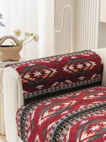 1 buc pernă de canapea în stil boem, țesătură chenilă, jacquard, husă de canapea artizanală, lavabilă, prietenoasă cu animalele de companie, pernă de protecție pentru canapea, universală, antiderapantă, potrivită pentru decorarea camerei, Advanced Sense (roșu, 90x90cm, scaun unic)