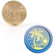 CYFUN DESIGN 1 PC Minimalist Floral Series Wax Seal Stamps 25mm Solid Brass Engraved Fire Lacquer Stamp Heads NO Handle For Decorating Notebook Gifts And Greeting Cards (Lilies, Spring Branches, Flower Bushes, Chimes Patterns) Back To School,Back To School,School Supplies