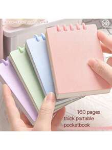 1 pieza Libreta pequeña de hojas sueltas tamaño A7, cuaderno portátil pequeño y muy atractivo, cuaderno de bolsillo, suministros escolares, vuelta al colegio