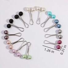 12pcs/Pack Wholesale U-Shaped Hijab Clip Muslim Scarf Clip Brooch Pin Headscarf Pearl Pins Jewelry Hijab Accessories