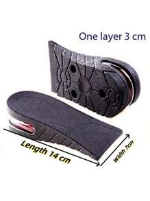 1 Pair Of Multi-Layer Removable Invisible Height Increase Insoles, Adjustable Shock Absorbing Unisex Shoe Inserts