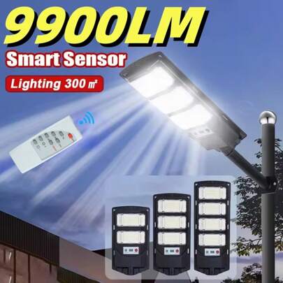 2025 Upgraded Super Powerful LED Solar Light, 9900LM Smart Motion Sensor Wall Light, Outdoor Sun Charging Garden Light, IPX65 Waterproof Garage Courty