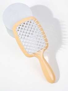 1支迷你防静电发梳，适用于卷发，干湿两用，轻松梳开打结的头发，轻巧手柄，透气梳齿，美发造型工具，适用于美发沙龙、美容院、返校季、旅行和度假。