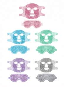 1PC Face Care Gel Facial Mask+Eye Care Gel Facial Mask Combination, Reusable Cold And Hot Treatment Facial Mask And Facial Mask Set, No Battery, Ice Mask, Ice Eye Mask, Ice Bag Facial Mask, Postoperative Recovery, Hot Compress Full Face Cooling Super Soft Mask - Multicolor - View 15