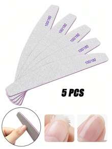 Lime per unghie, Lime per unghie, Lime professionali per unghie riutilizzabili a doppia faccia (grana 100/180), 1/5/10/20/35/50 pezzi di lime per unghie, strumenti per la cura delle unghie per uso domestico e da salone, regali per donne, strumenti per la arte di unghie, forniture per unghie, strumenti per manicure, strumenti per il trucco, strumenti per la cura delle unghie